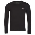 T-shirts a maniche lunghe Guess CN LS CORE TEE Nero T-shirts a maniche lunghe Uomo - 1