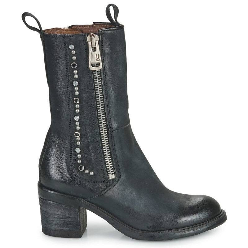Airstep / AS98 JAMAL STUDS Schwarze Damen-Ankle-Boots - Gr&ouml;&szlig;e 2
