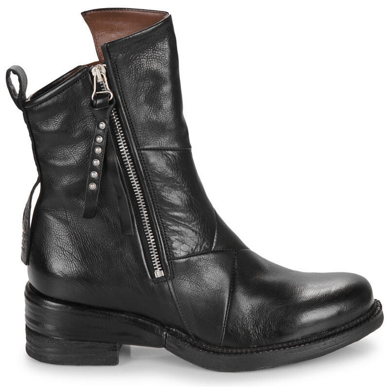 Airstep AS98 MIRACLE ZIP Schwarze Damen-Ankle-Boots - Gr&ouml;&szlig;e 2