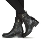 Airstep AS98 MIRACLE ZIP Schwarze Damen-Ankle-Boots - Gr&ouml;&szlig;e 8