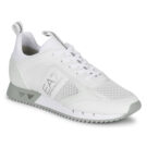Emporio Armani EA7 BLACK WHITE LACES White Men's Sneakers - 1