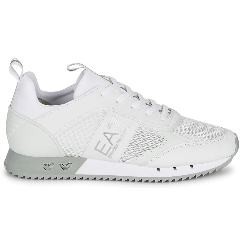 Emporio Armani EA7 BLACK WHITE LACES White Men's Sneakers - 2