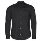 Chemise &agrave; manches longues Emporio Armani Chemises &agrave; manches longues noires pour hommes 8N1C09 - 1
