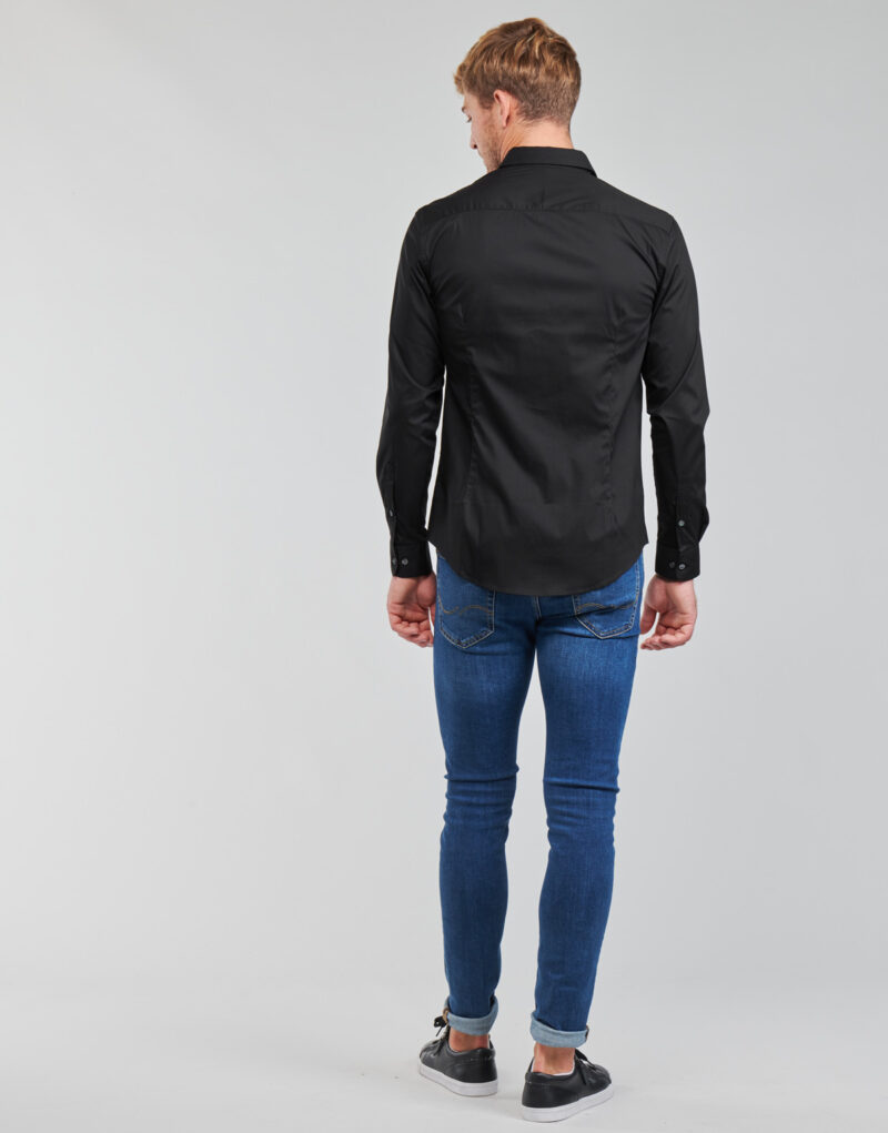 Chemise &agrave; manches longues Emporio Armani Chemises &agrave; manches longues noires pour hommes 8N1C09 - 4