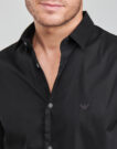 Chemise &agrave; manches longues Emporio Armani Chemises &agrave; manches longues noires pour hommes 8N1C09 - 5