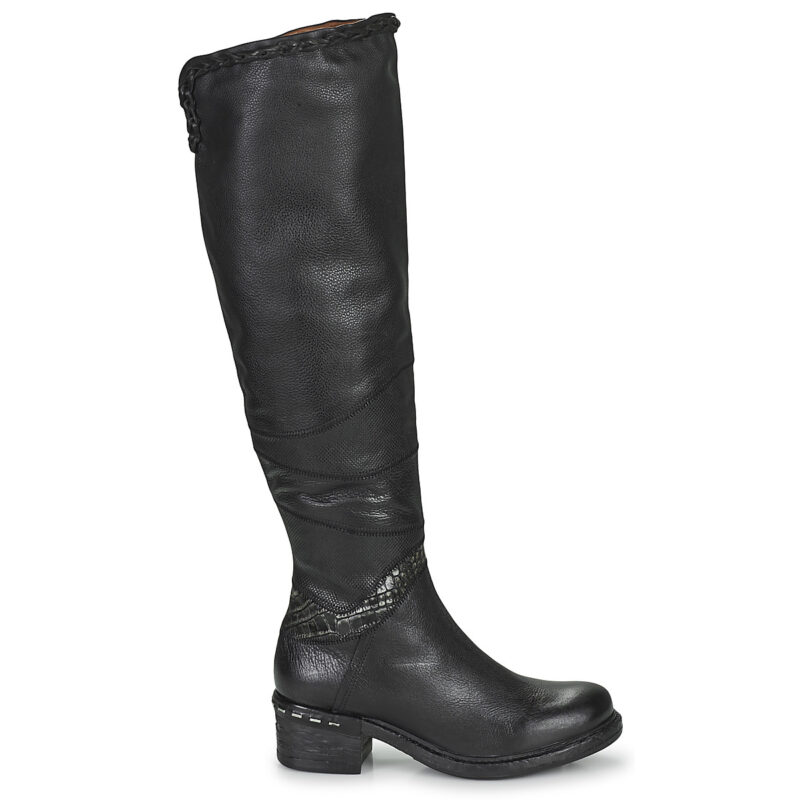 Airstep / A.S.98 NOVASUPER HIGH Schwarz Damen-Stiefeletten bis zur Mitte des Oberschenkels - 2