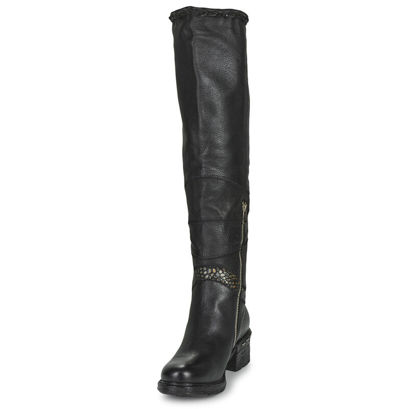Airstep / A.S.98 NOVASUPER HIGH Schwarz Damen-Stiefeletten bis zur Mitte des Oberschenkels - 3