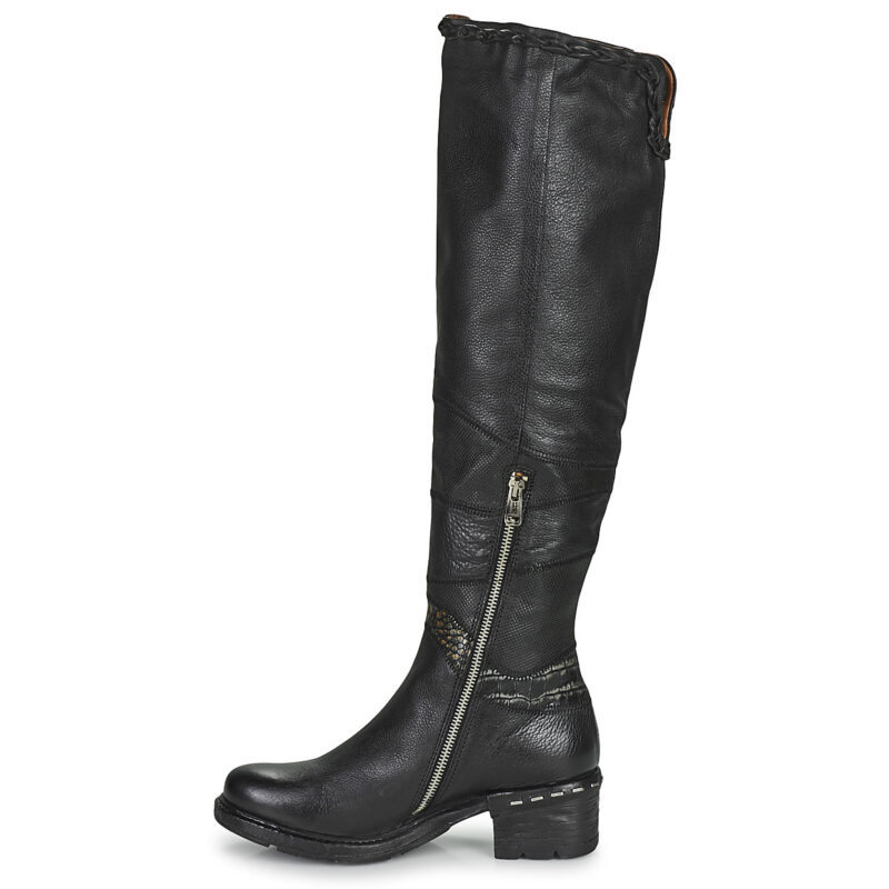 Airstep / A.S.98 NOVASUPER HIGH Schwarz Damen-Stiefeletten bis zur Mitte des Oberschenkels - 4