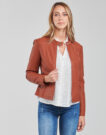 Giacca in pelle Vila VIBLUE Arancio Giacche in pelle Donna - 2