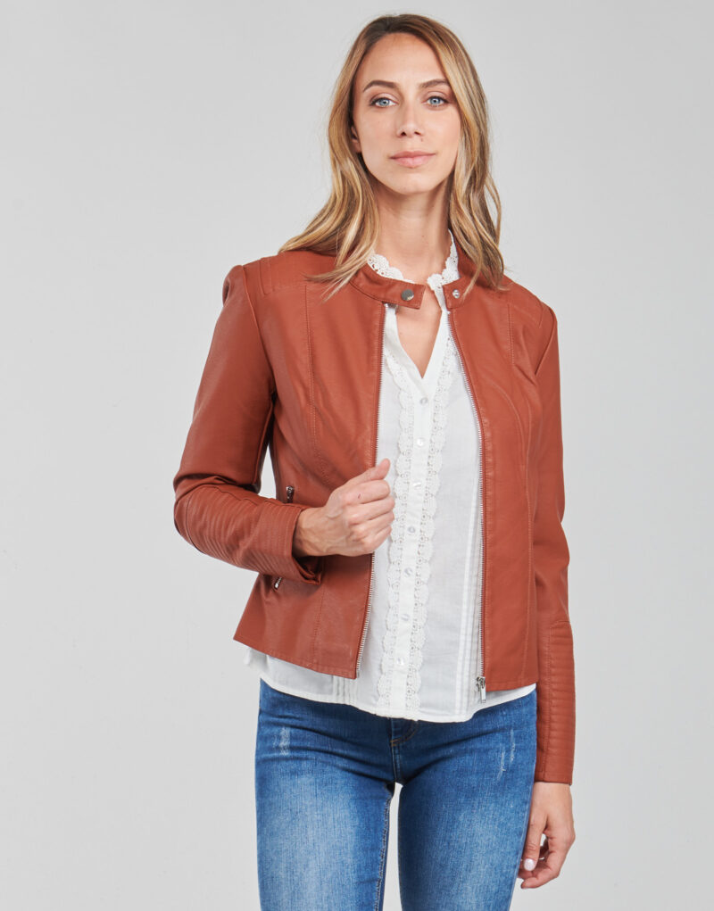 Giacca in pelle Vila VIBLUE Arancio Giacche in pelle Donna - 2