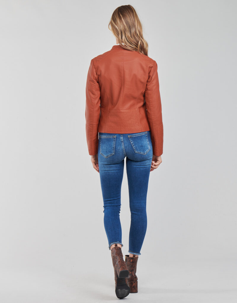 Giacca in pelle Vila VIBLUE Arancio Giacche in pelle Donna - 4