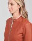 Giacca in pelle Vila VIBLUE Arancio Giacche in pelle Donna - 5