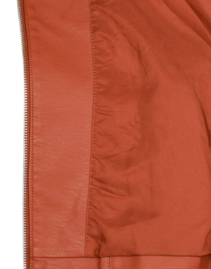 Giacca in pelle Vila VIBLUE Arancio Giacche in pelle Donna - 6
