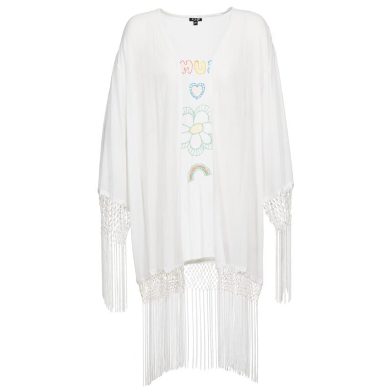 Brigitte Bardot ANTOINETTE Wei&szlig;e Damenweste / Strickjacke - Gr&ouml;&szlig;e 1