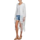 Brigitte Bardot ANTOINETTE Wei&szlig;e Damenweste / Strickjacke - Gr&ouml;&szlig;e 4
