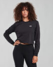 T-shirts a maniche lunghe Vans JUNIOR V LS CROP Nero T-shirts a maniche lunghe Donna - 2