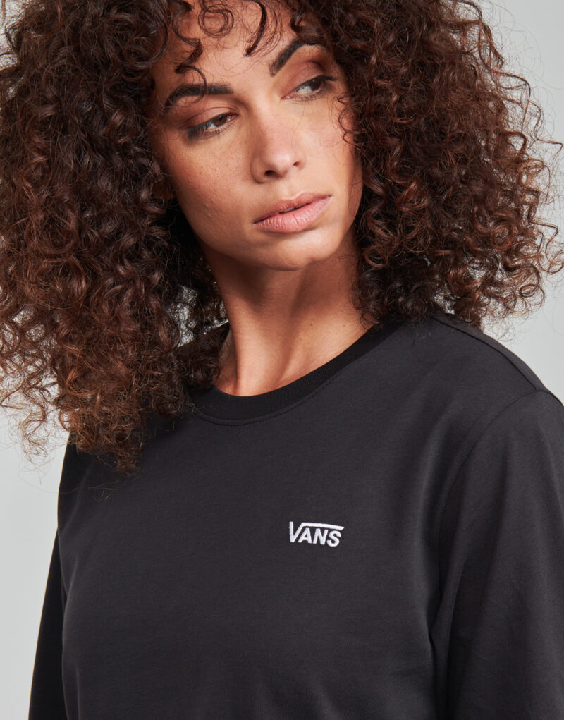 T-shirts a maniche lunghe Vans JUNIOR V LS CROP Nero T-shirts a maniche lunghe Donna - 5