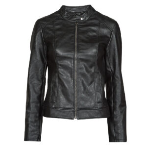 Giacca in pelle  JDY  JDYEMILY  Nero -   Giacche in pelle Donna
