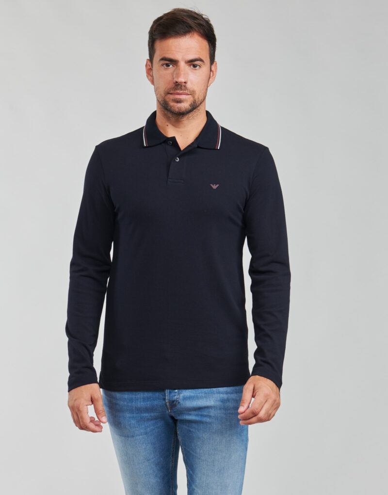 Polo &agrave; manches longues Emporio Armani 8N1FB5 Blu Polo maniche lunghe Hommes - 2