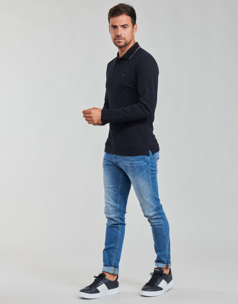 Polo &agrave; manches longues Emporio Armani 8N1FB5 Blu Polo maniche lunghe Hommes - 3