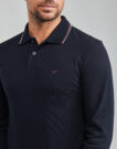 Polo &agrave; manches longues Emporio Armani 8N1FB5 Blu Polo maniche lunghe Hommes - 5