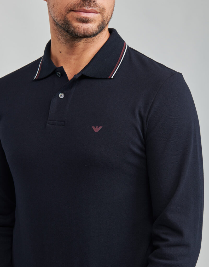 Polo &agrave; manches longues Emporio Armani 8N1FB5 Blu Polo maniche lunghe Hommes - 5