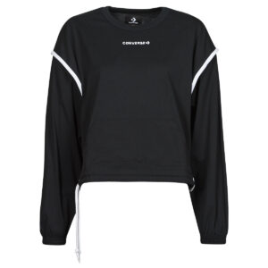 Felpe  Converse  LONG SLEEVE JERSEY CREW  Nero -   Felpe Abbigliamento Donna