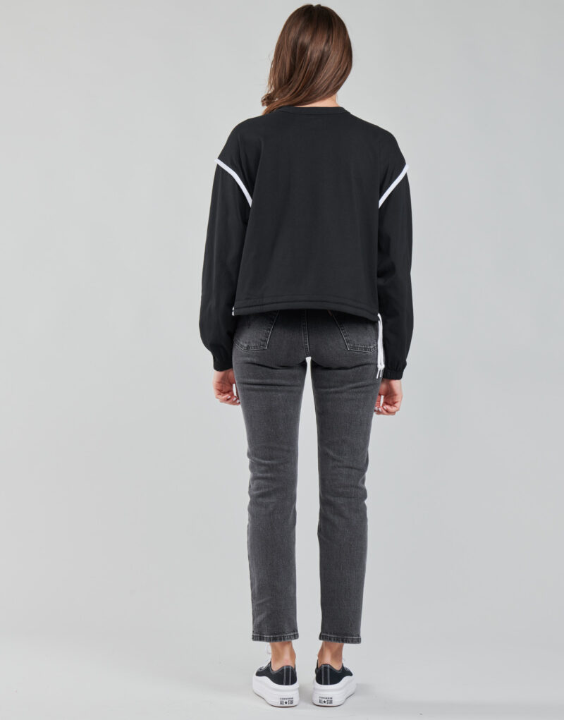 Felpe Converse LONG SLEEVE JERSEY CREW Nero Felpe Donna - 4