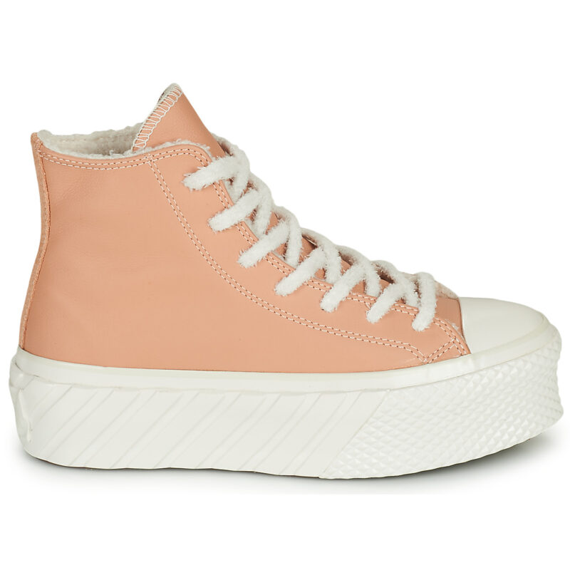 Converse CHUCK TAYLOR ALL STAR LIFT 2X COZY TONES HI Beige Sneakers alte Donna - 2