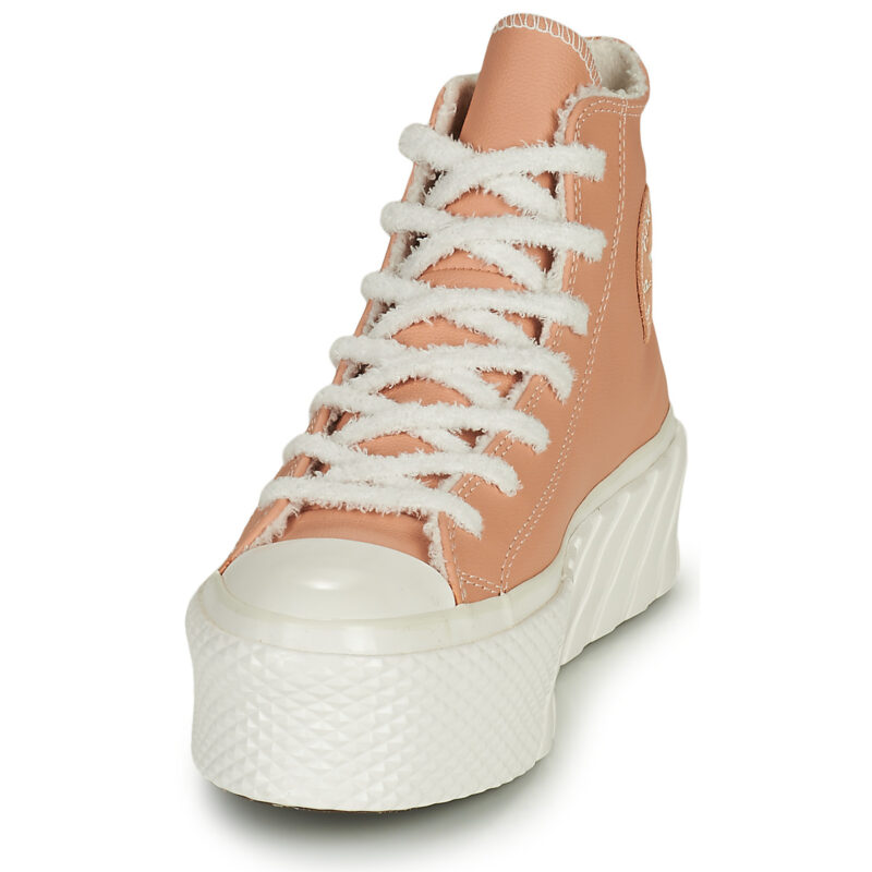 Converse CHUCK TAYLOR ALL STAR LIFT 2X COZY TONES HI Beige Sneakers alte Donna - 3