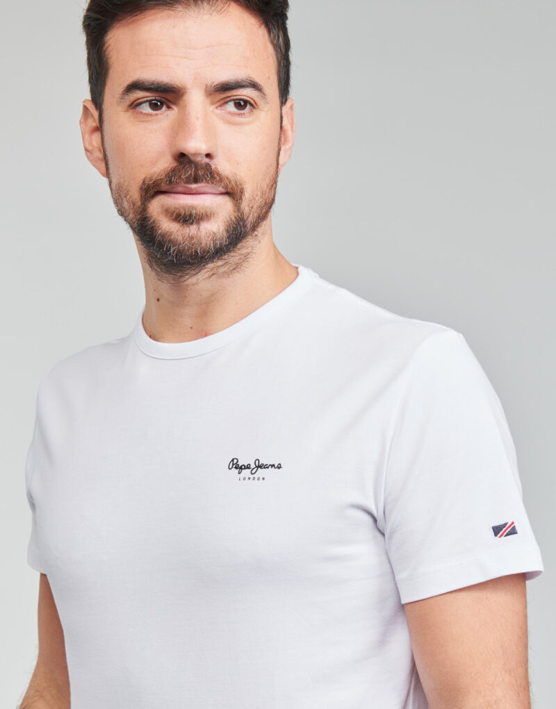 Pepe Jeans ORIGINAL BASIC NOS White T-shirt Short Sleeve Men's - 5