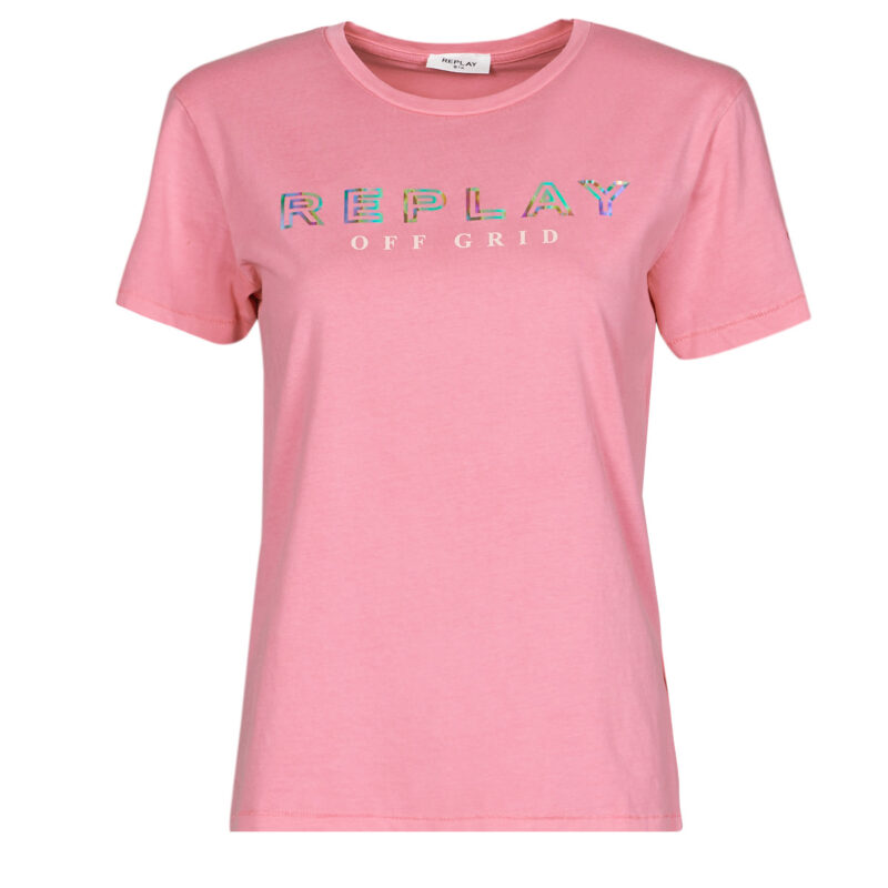 T-Shirt Replay W3318C Rosa T-Shirt Kurzarm Damen - 1