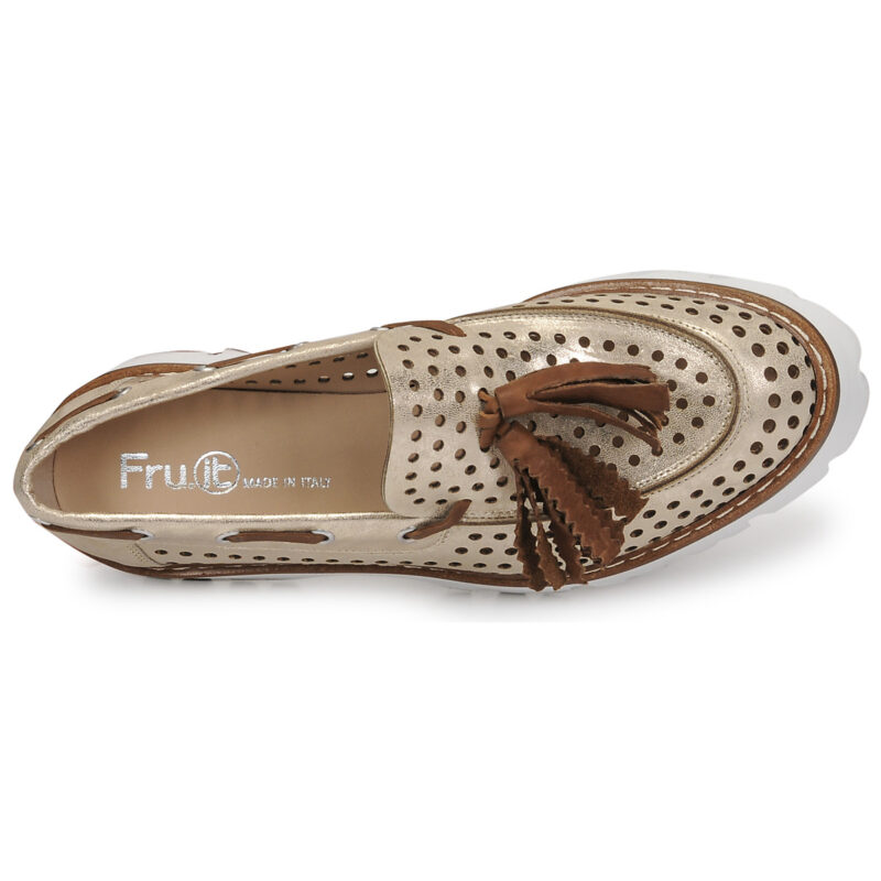 Fru.it 7602-999-IVORY-MARRONE Oro Mocassini Donna - 6