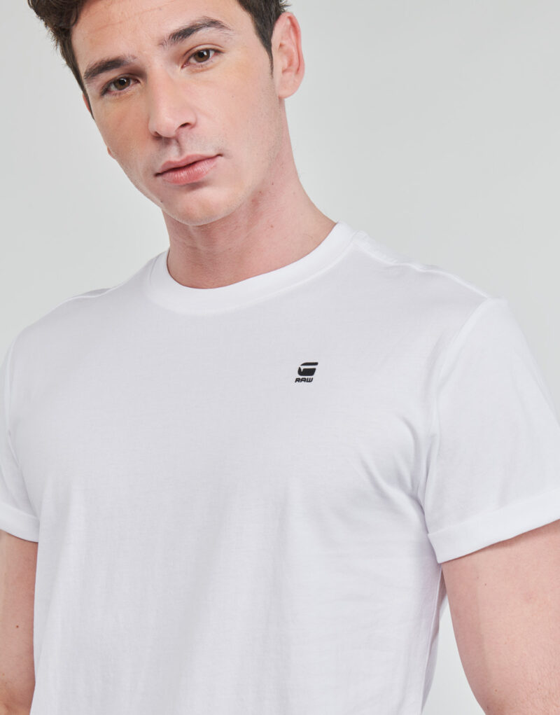 Camisetas G-Star Raw Camiseta blanca de manga corta Lash rt ss para hombre - 5
