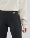 Medias adidas con bajo abierto, color negro, para mujer - 5
