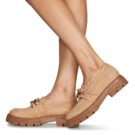 Mjus Mocasines BEATRIX MOC color beige para mujer - Talla 8