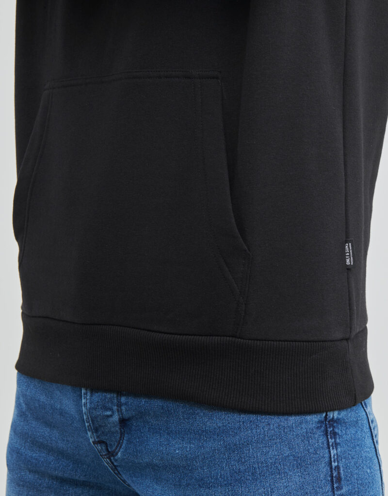 Felpe con cappuccio Only & Sons ONSCERES Nero Felpe con cappuccio Uomo - 5