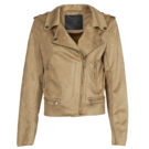Leather jacketelle Guess MONICA JACKET Brown Jackets in pelle Donna - 1