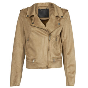 Giacca in pelle  Guess  MONICA JACKET  Marrone -   Giacche in pelle Donna