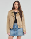 Leather jacketelle Guess MONICA JACKET Brown Jackets in pelle Donna - 2