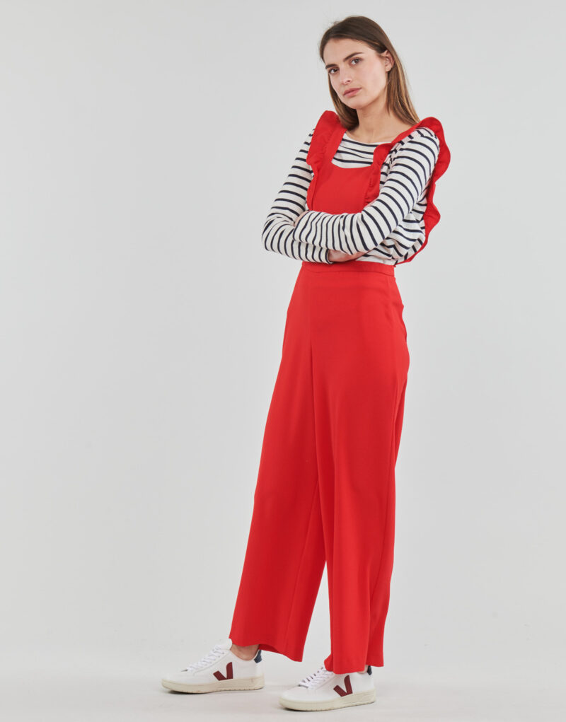 Tute / Jumpsuit Naf Naf EJENNY Rosso Tute / Jumpsuit Donna - 3