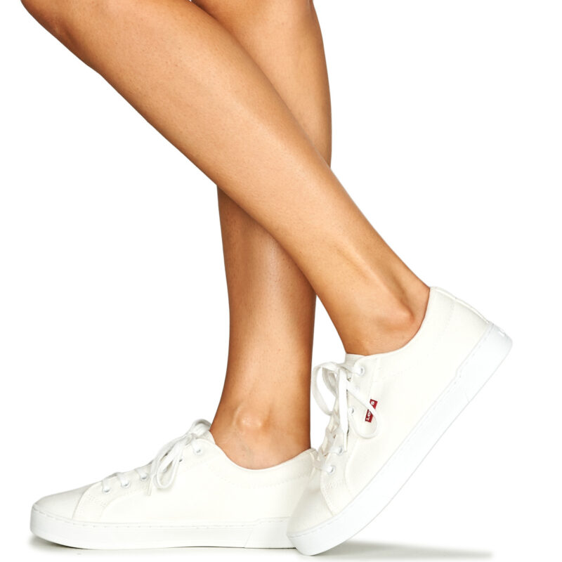 Levis MALIBU 2.0 Wei&szlig;e Low-Sneaker f&uuml;r Damen - Gr&ouml;&szlig;e 8