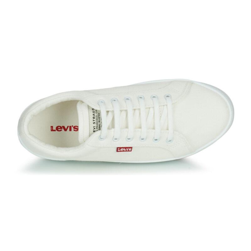 Levis TIJUANA Wei&szlig;e Low-Sneaker f&uuml;r Damen - Gr&ouml;&szlig;e 6