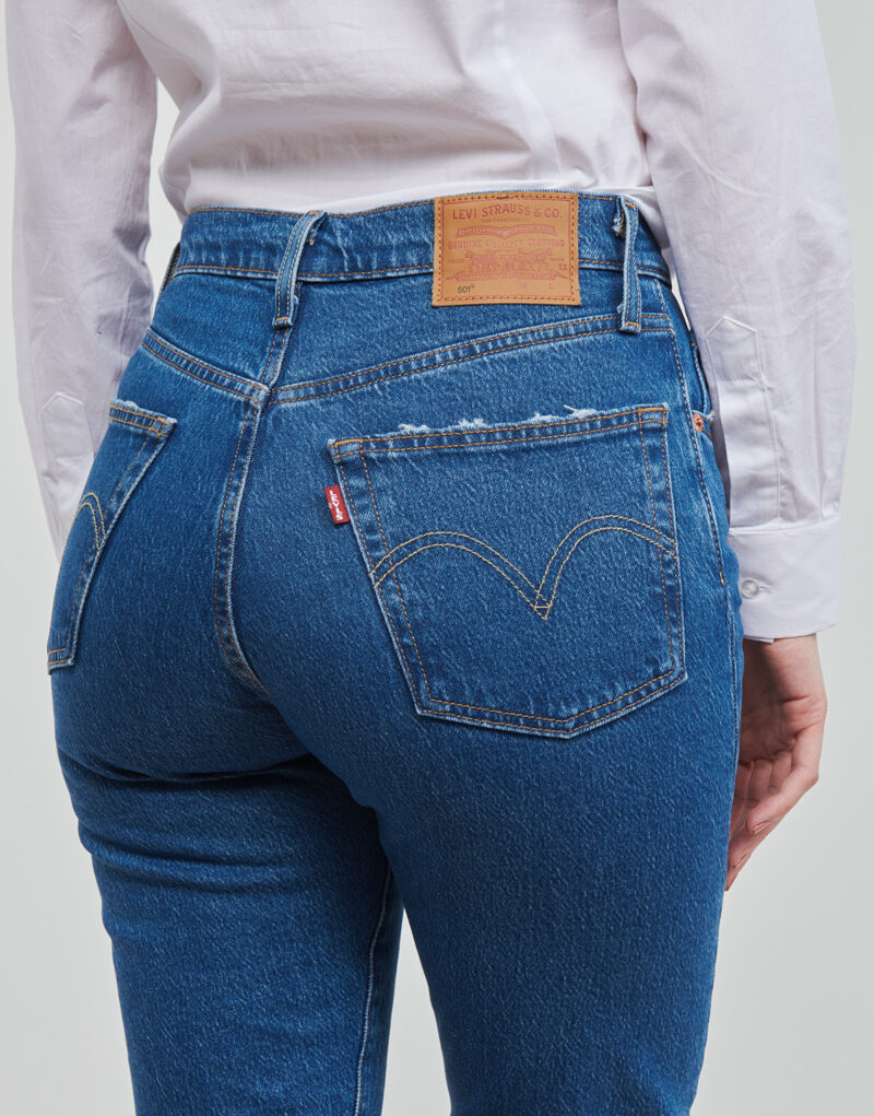 Jeans Mom Levis 501 CROP Blu Jeans Mom Donna - 5