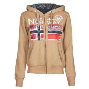 Felpe con cappuccio  Geographical Norway  FARLOTTE  Marrone -  Felpe con cappuccio Abbigliamento Donna
