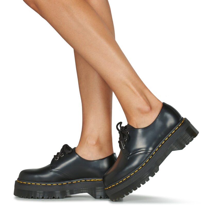 Dr. Martens  1461 QUAD BLACK POLISHED SMOOTH  Nero -  Derby Uomo - 8