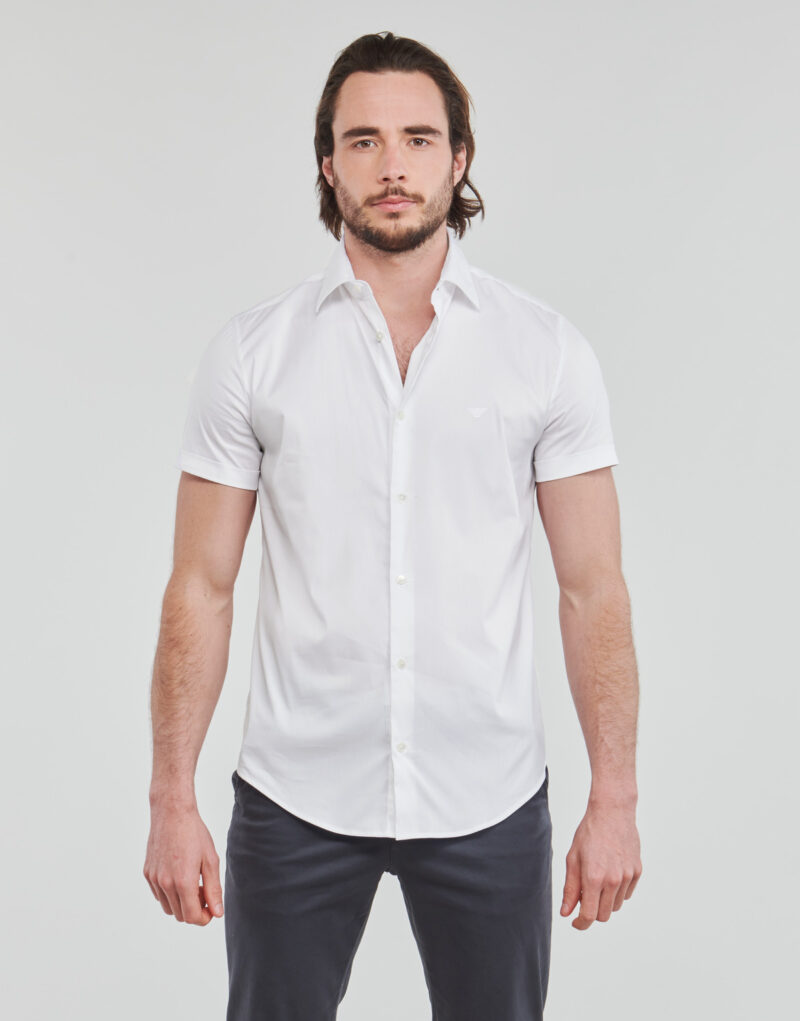 Emporio Armani Kurzarmhemd 8N1C91 Wei&szlig; Kurzarmhemden Herren - 2