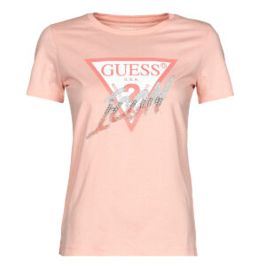 T-shirt  Guess  SS CN ICON TEE  Rosa -  T-shirt maniche corte Donna