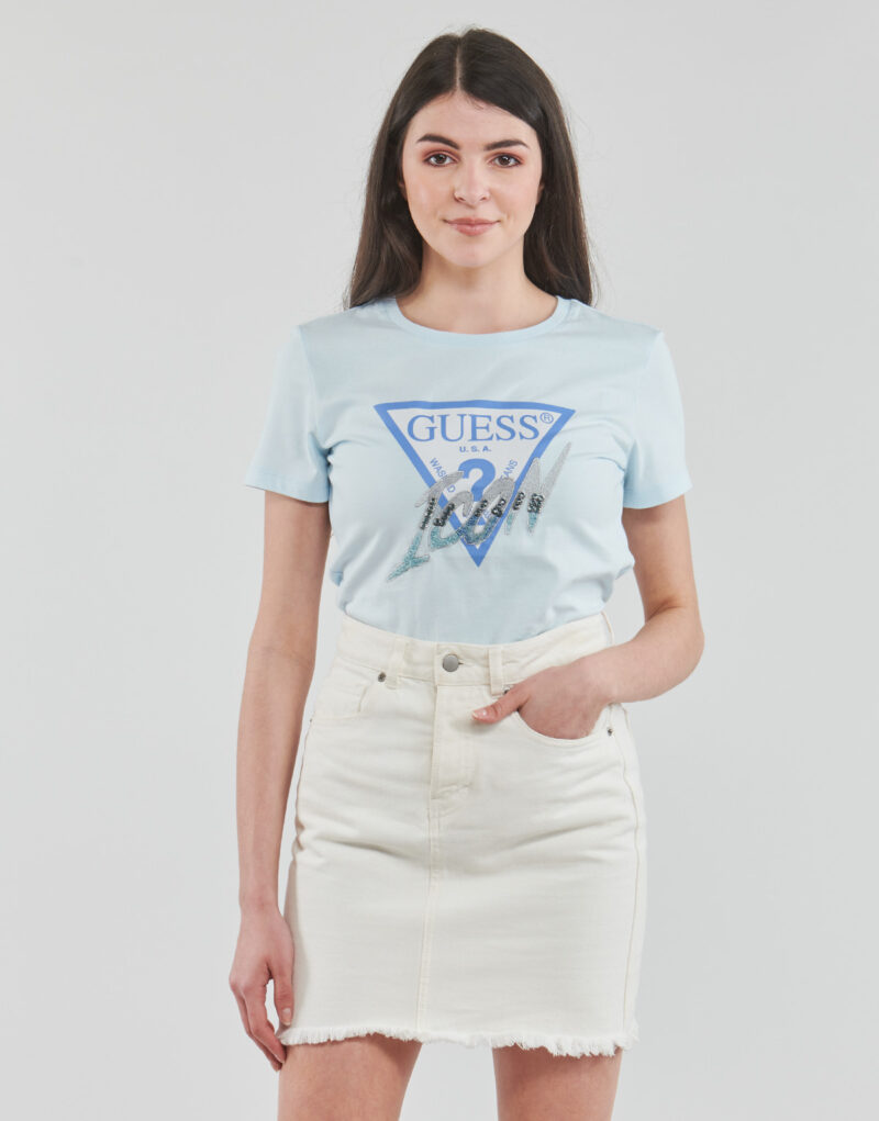 T-Shirt Guess SS CN ICON TEE Blu T-shirt maniche corte Donna - 2