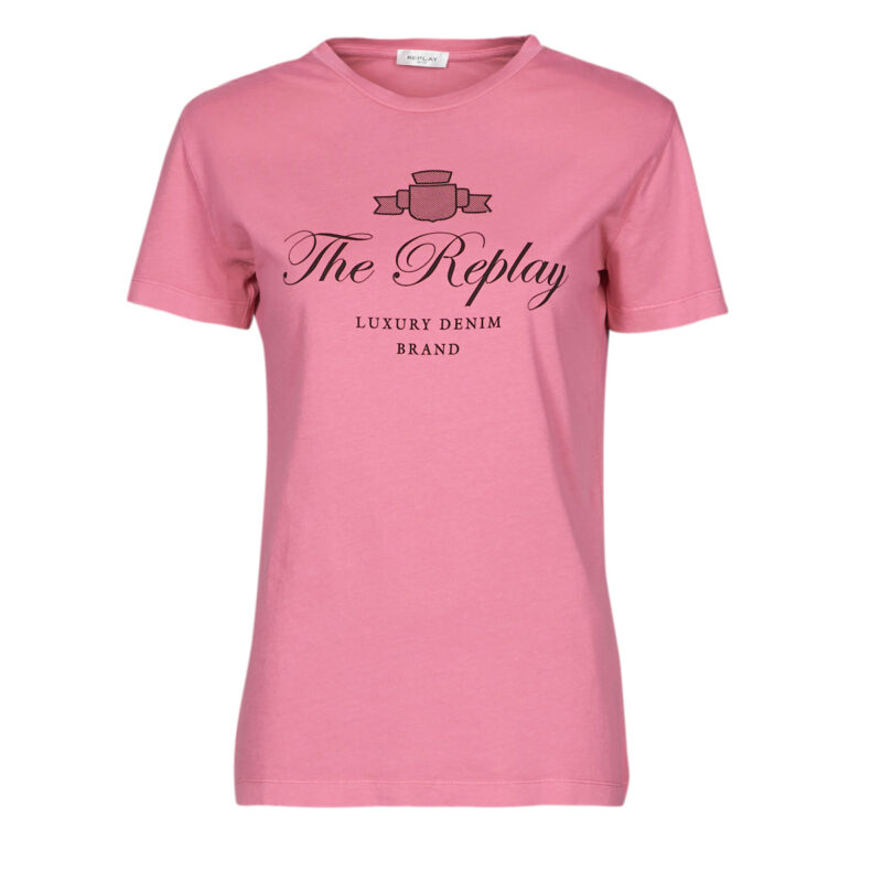 Replay W3572A Rosa T-Shirt Damen Kurzarm-T-Shirt - 1